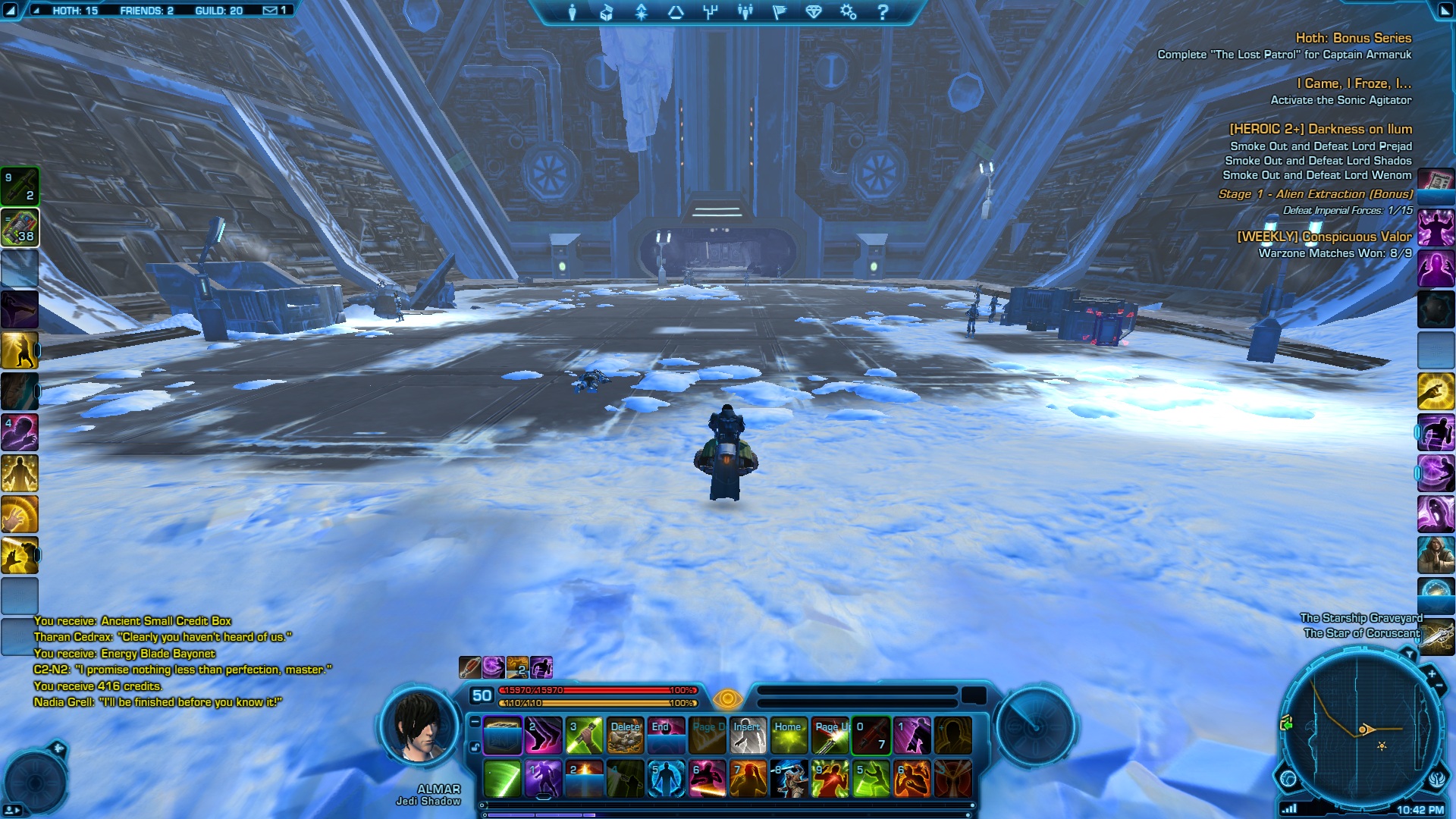 Entrance to the Star of Coruscant on Hoth